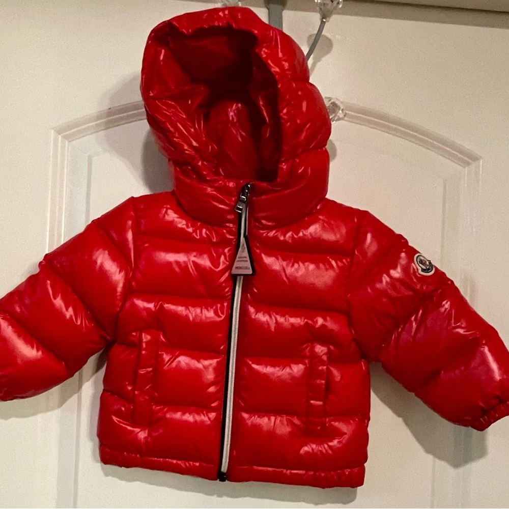 Baby Moncler puffer coat.